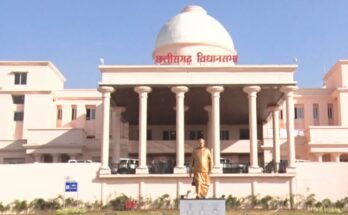A conceptual image of the Chhattisgarh Legislative Assembly building during the ongoing budget session, representing the proceedings of question hour.