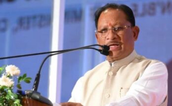 Chhattisgarh Chief Minister Vishnu Deo Sai addressing an environmental event, highlighting the deep connection between Indian culture and nature conservation.