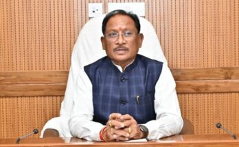 Chhattisgarh Chief Minister Vishnu Deo Sai chairing a crucial Council of Ministers meeting at Mahanadi Bhawan, Nava Raipur.