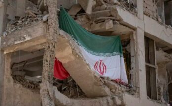 A conceptual image illustrating the Iran Israel war recession impact on the economies of India, China, and South Korea with a falling financial graph.