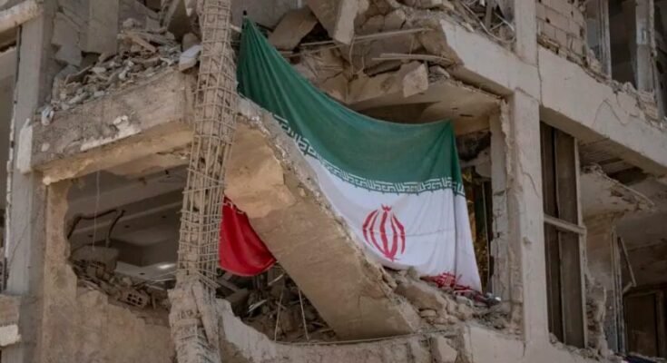 A conceptual image illustrating the Iran Israel war recession impact on the economies of India, China, and South Korea with a falling financial graph.