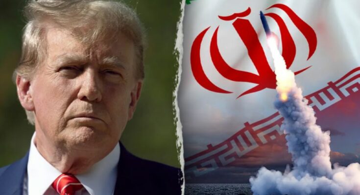 A conceptual geopolitical image showing the flags of the USA and Iran with a strategic map of the Middle East in the background, representing the escalating tensions.