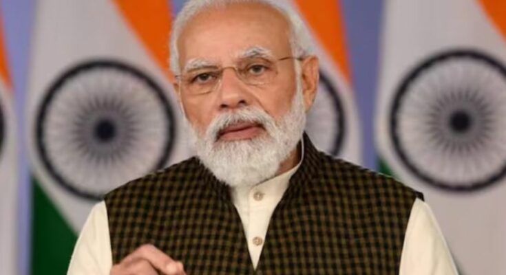 Prime Minister Narendra Modi addressing the nation, confidently assuring citizens about overcoming the ongoing LPG supply crisis just like the COVID-19 pandemic.