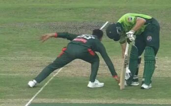 Pakistan cricket team captain Salman Ali Agha engaged in a heated on-field discussion during the Pakistan vs Bangladesh ODI match, highlighting the latest cricket controversy.