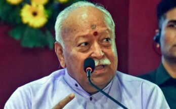 RSS Chief Mohan Bhagwat addressing a gathering, highlighting the crucial need for increased social media activism among volunteers.