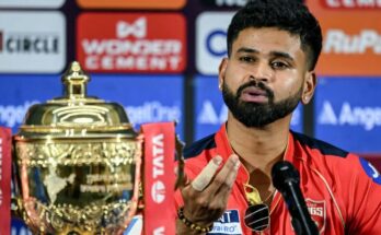 Punjab Kings captain Shreyas Iyer addressing the media during the jersey launch event in Mohali ahead of IPL 2026.