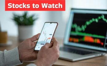 A conceptual stock market chart displaying the upward trends for Tata Motors, Union Bank, Ashok Leyland, and Devyani International on 23 March 2026.