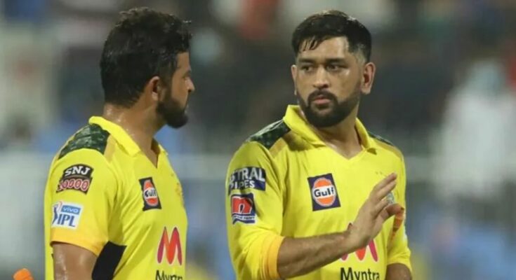 A conceptual graphic showing MS Dhoni with top IPL batsmen, highlighting the record for most runs scored under a single captain.