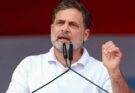 Congress leader Rahul Gandhi addressing a public rally, fiercely criticizing the central government over the proposed US trade deal and its impact on Indian farmers.
