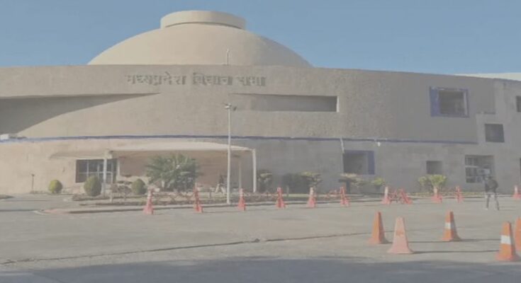 A conceptual image of a grand political assembly showing young Indian legislators engaged in a serious discussion during a national conference.