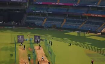 A view of the grassy cricket pitch at Wankhede Stadium, Mumbai ahead of the India vs England T20 World Cup 2026 semifinal.