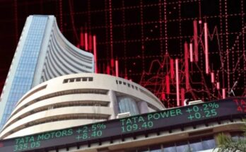A digital stock market board showing red downward trend arrows illustrating a severe share market crash.