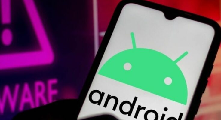 A conceptual image highlighting the Android Security Alert, showing a smartphone screen with a warning sign, surrounded by glowing red binary code and a hacker silhouette, representing the zero-click vulnerability.