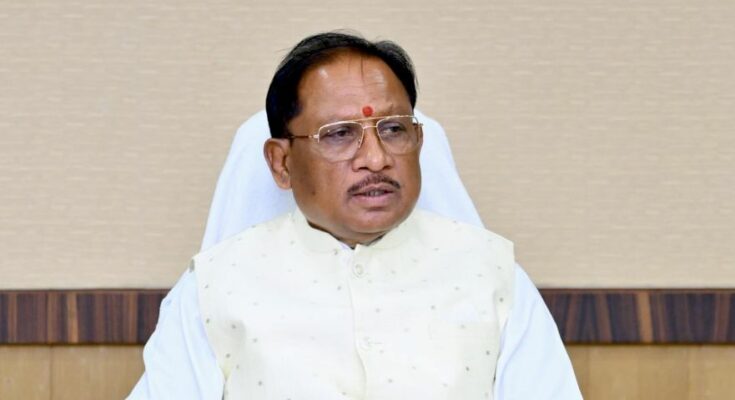 मुख्यमंत्री विष्णु देव साय की अध्यक्षता में आयोजित छत्तीसगढ़ कैबिनेट की बैठक का एक दृश्य