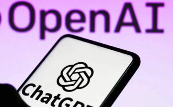 एक लैपटॉप स्क्रीन जिस पर चैटजीपीटी का लोगो है और स्क्रीन से बाहर निकलती हुई एक बेहद यथार्थवादी एआई जनरेटेड रंगीन 3D तस्वीर