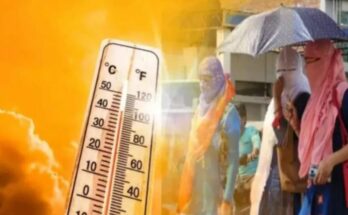 चिलचिलाती धूप के बीच आसमान में उमड़ते काले बादल, गर्मी और बारिश के मिले-जुले मौसम का संकेत