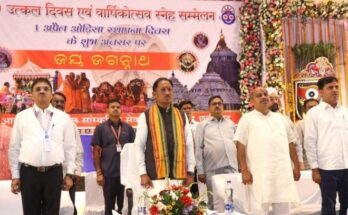 Chief Minister Vishnu Deo Sai addressing a public gathering in Raipur, highlighting the Developed Chhattisgarh Dream and the importance of community cooperation.