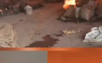 कांकेर की एक राइस मिल में लगी भीषण आग और आसमान में उठता काले धुएं का गुबार