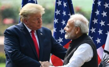 प्रधानमंत्री नरेंद्र मोदी और अमेरिकी राष्ट्रपति डोनाल्ड ट्रंप का फोन पर बात करते हुए प्रतीकात्मक चित्र