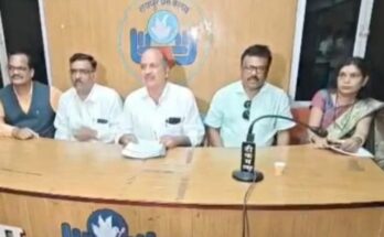 A conceptual image highlighting the RTE Admission Crisis, showing a locked school gate with a board refusing RTE admissions due to unresolved fee reimbursement issues in Chhattisgarh.