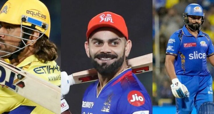 A conceptual image showing Rohit Sharma hitting a six in his Mumbai Indians jersey, with a graphical overlay highlighting his new record of 51 sixes against Delhi Capitals.