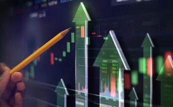 A conceptual image highlighting the Share Market All Time High, showing a glowing green stock market bull breaking through a glass ceiling, symbolizing the predicted record highs.