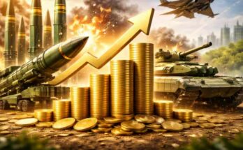 शेयर बाजार का बुलिश ग्राफ और Solar Industries Share Price में तेजी का प्रतीकात्मक चित्र