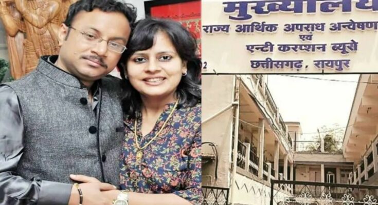 निलंबित आईएएस समीर विश्नोई की तस्वीर और एसीबी ईओडब्ल्यू की कार्रवाई का प्रतीकात्मक चित्र