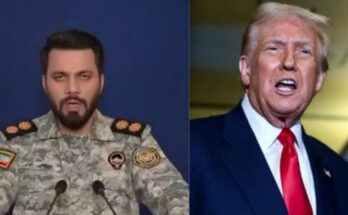 अमेरिका और ईरान के झंडे के साथ इजरायल के पूर्व एनएसए अधिकारी का प्रतीकात्मक चित्र