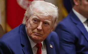 A conceptual image highlighting the US Iran Conflict, showing US President Donald Trump issuing a strict warning alongside an Iranian oil facility and military elements.