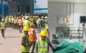 वेदांता पावर प्लांट ब्लास्ट में घायल मजदूरों को ले जाती एम्बुलेंस और अस्पताल का दृश्य