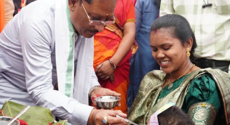 CM Vishnu Deo Sai Annaprashan Godbharai