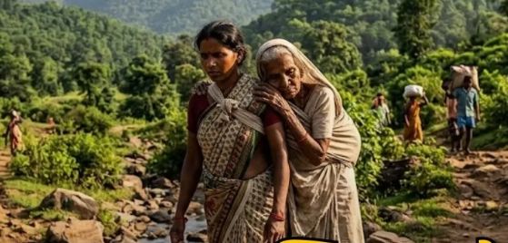 Woman Carries Mother in Law for Pension